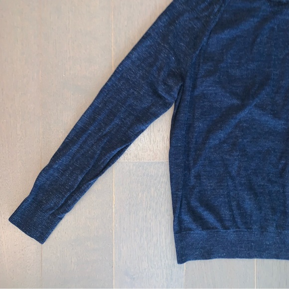 Banana Republic Navy Blue Organic Cotton Crewneck Sweater - Picture 3 of 6